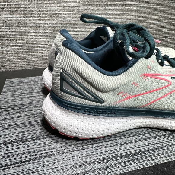 Brooks Glycerin 19 Womens Size 9.5 Gray White Pink Athletic Running Shoes - Picture 9 of 16
